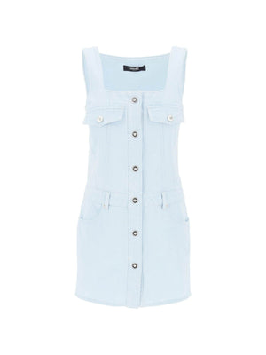 Medusa Button Mini Denim Dress - 34 - Women > Clothing > Dresses > Mini