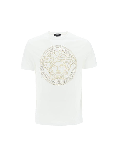 VERSACE-Medusa Studded Taylor Fit T-Shirt-JOHN JULIA