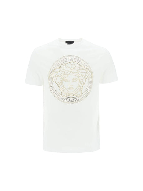 VERSACE-Medusa Studded Taylor Fit T-Shirt-JOHN JULIA