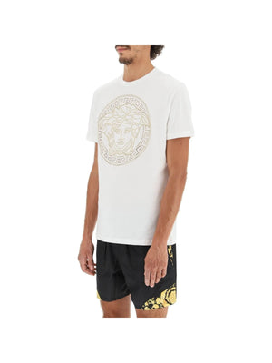 VERSACE-Medusa Studded Taylor Fit T-Shirt-JOHN JULIA