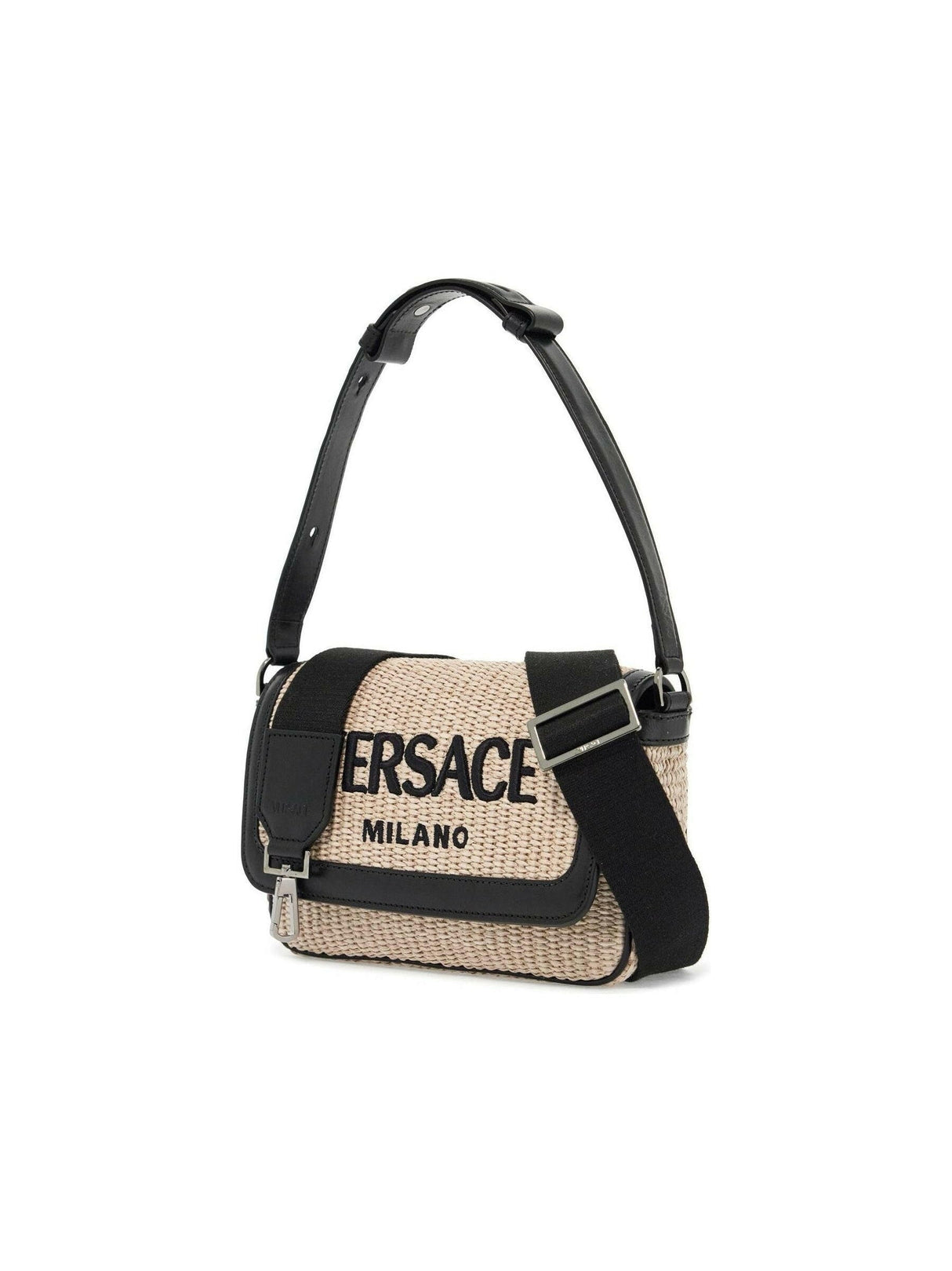 Versace Milano Raffia Crossbody Bag.