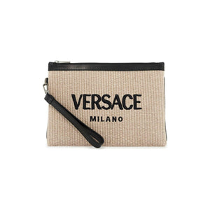 Versace Milano Raffia Pouch.