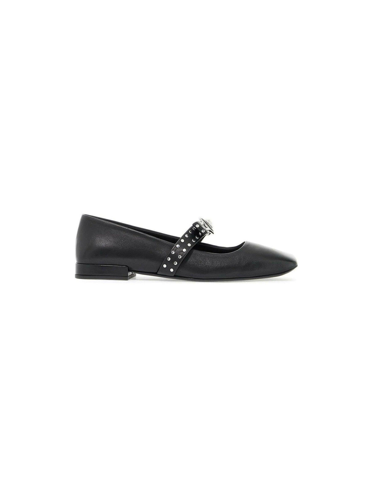 Nappa Leather Gianni Ribbon Studded Ballerinas.