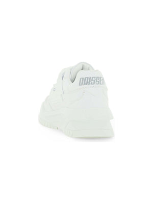 White Odissea Leather Sneakers VERSACE JOHN JULIA.