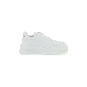 Optical White Odissea Leather Sneakers VERSACE JOHN JULIA.