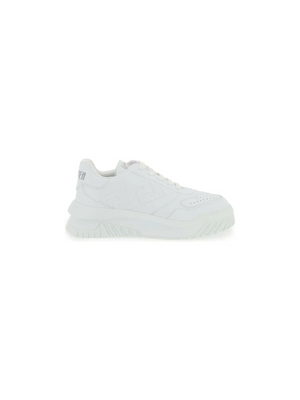 Optical White Odissea Leather Sneakers VERSACE JOHN JULIA.