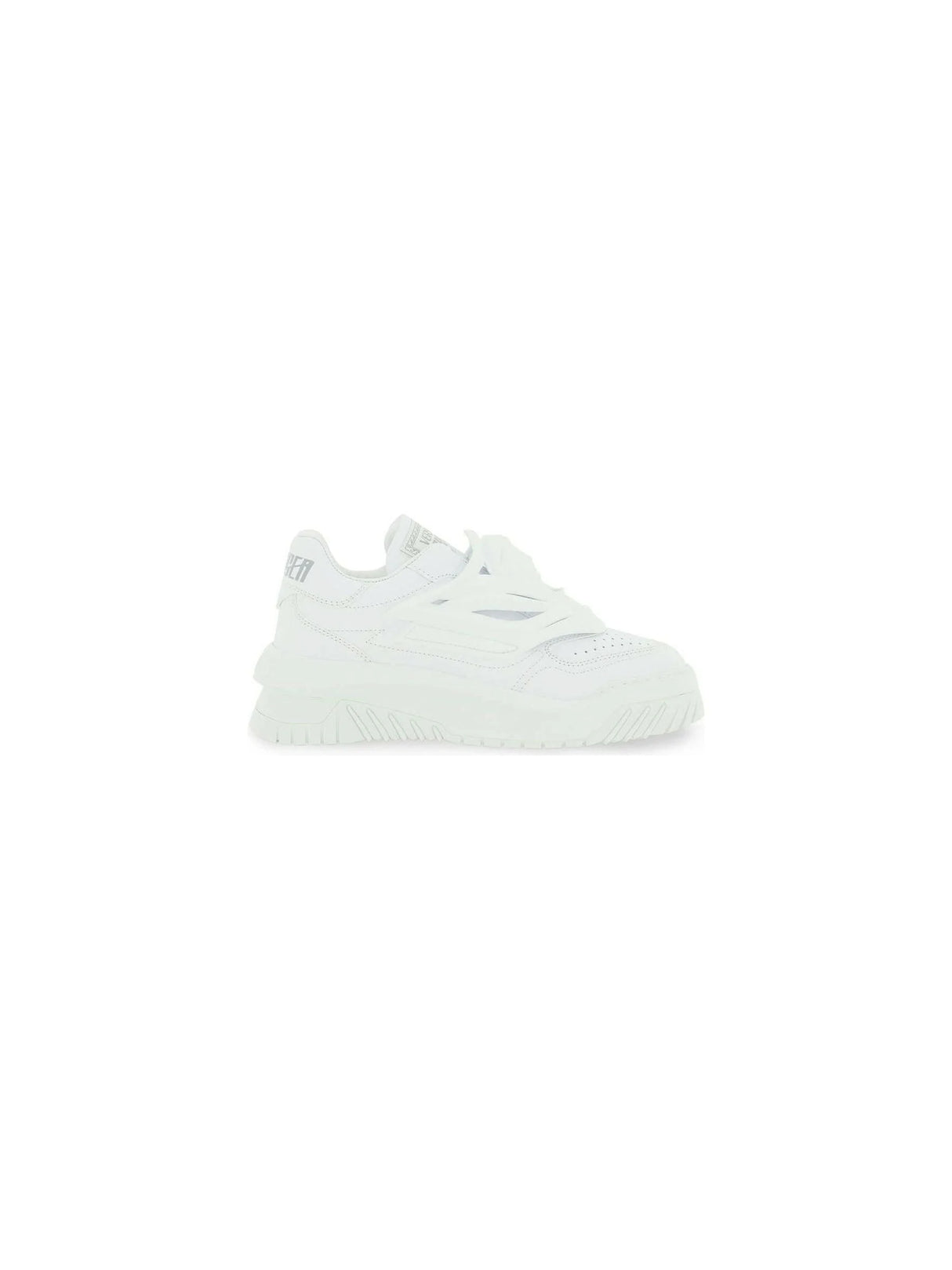 White Odissea Leather Sneakers VERSACE JOHN JULIA.