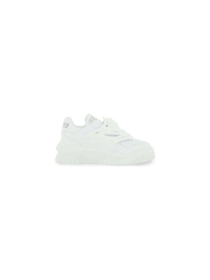 White Odissea Leather Sneakers VERSACE JOHN JULIA.