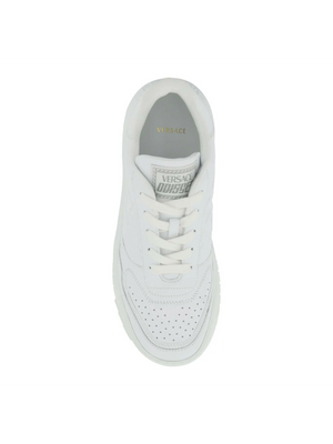 Optical White Odissea Leather Sneakers VERSACE JOHN JULIA.