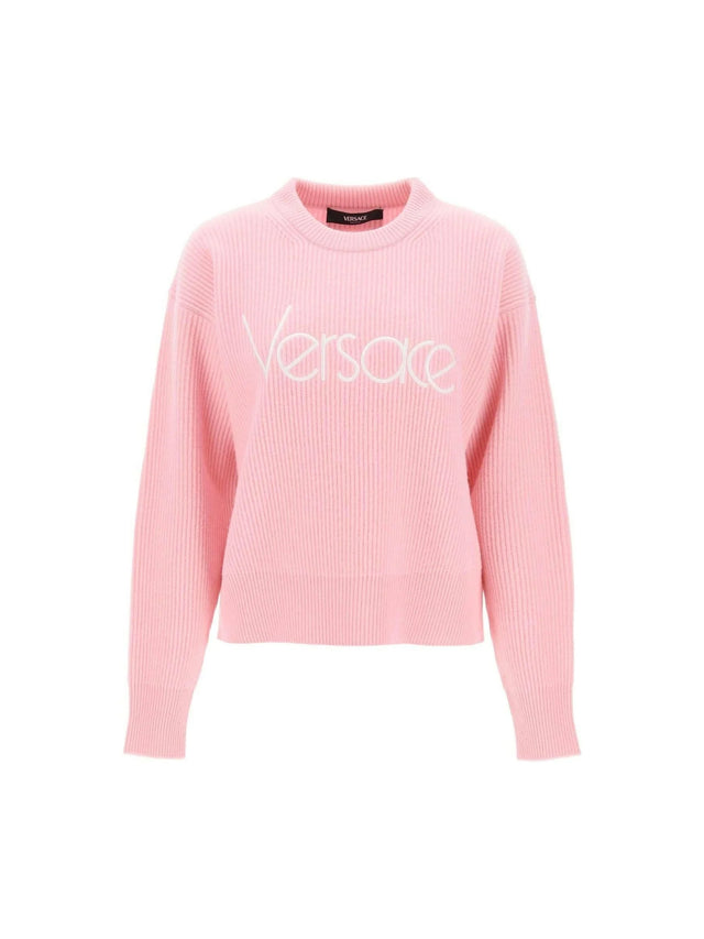 Pale Pink 1978 Re-Edition Wool Sweater VERSACE JOHN JULIA.