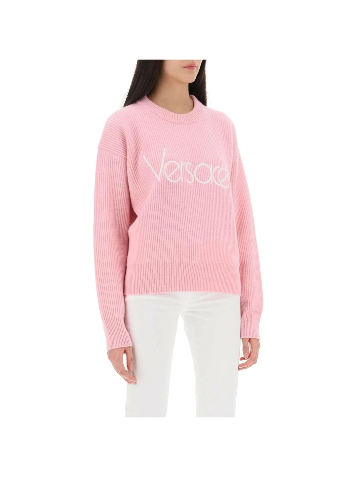 Pale Pink 1978 Re-Edition Wool Sweater VERSACE JOHN JULIA.