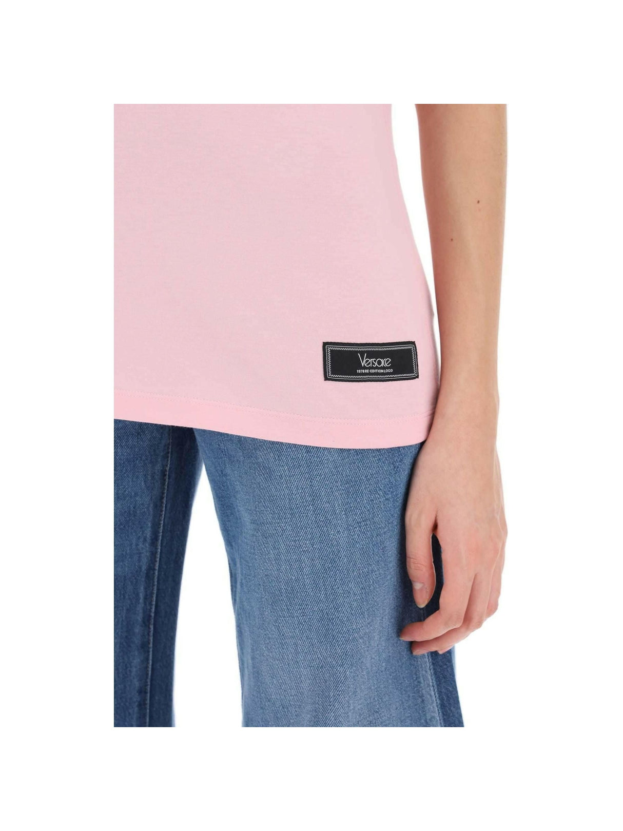 Pink 1978 Re-Edition Cotton T-Shirt VERSACE JOHN JULIA.