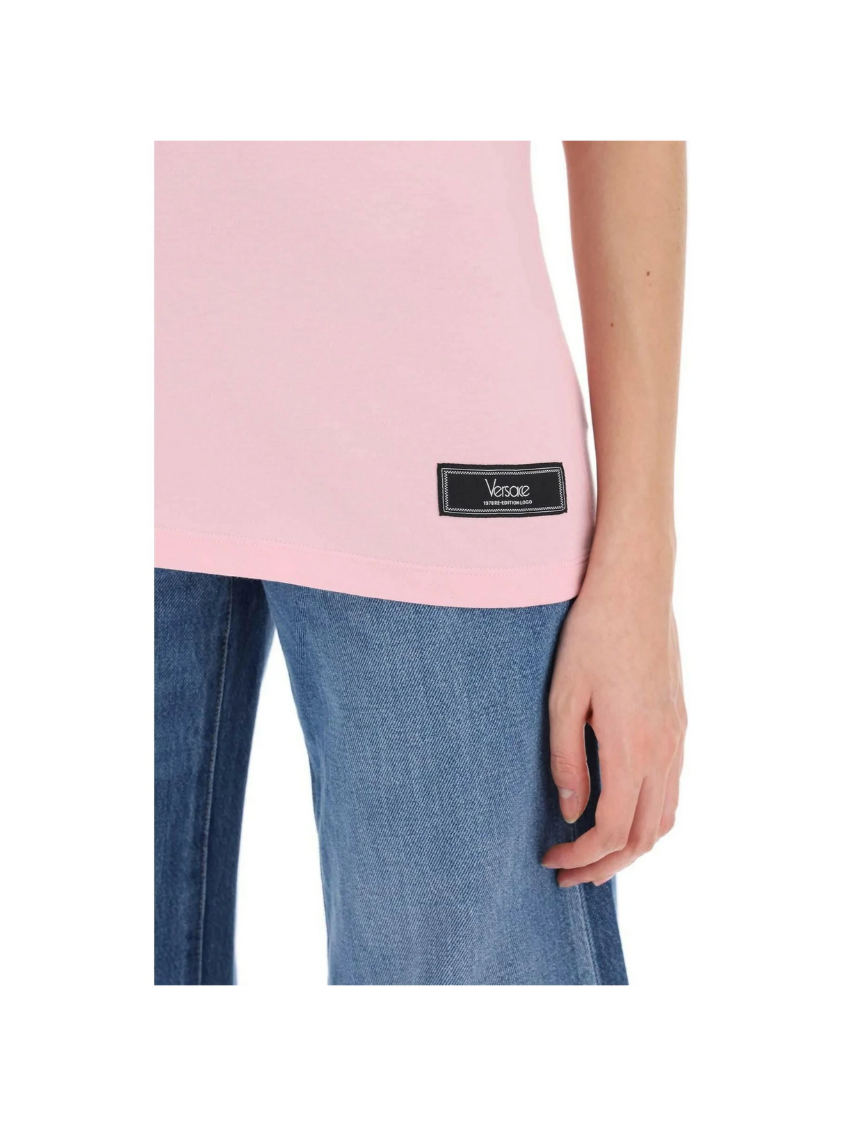 Pink 1978 Re-Edition Cotton T-Shirt VERSACE JOHN JULIA.