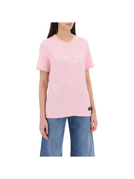 Pink 1978 Re-Edition Cotton T-Shirt VERSACE JOHN JULIA.