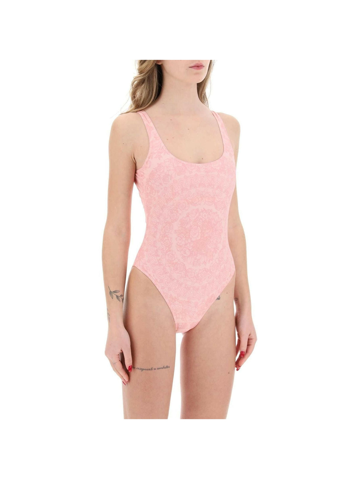 Pink Barocco One-Piece Swimsuit VERSACE JOHN JULIA.