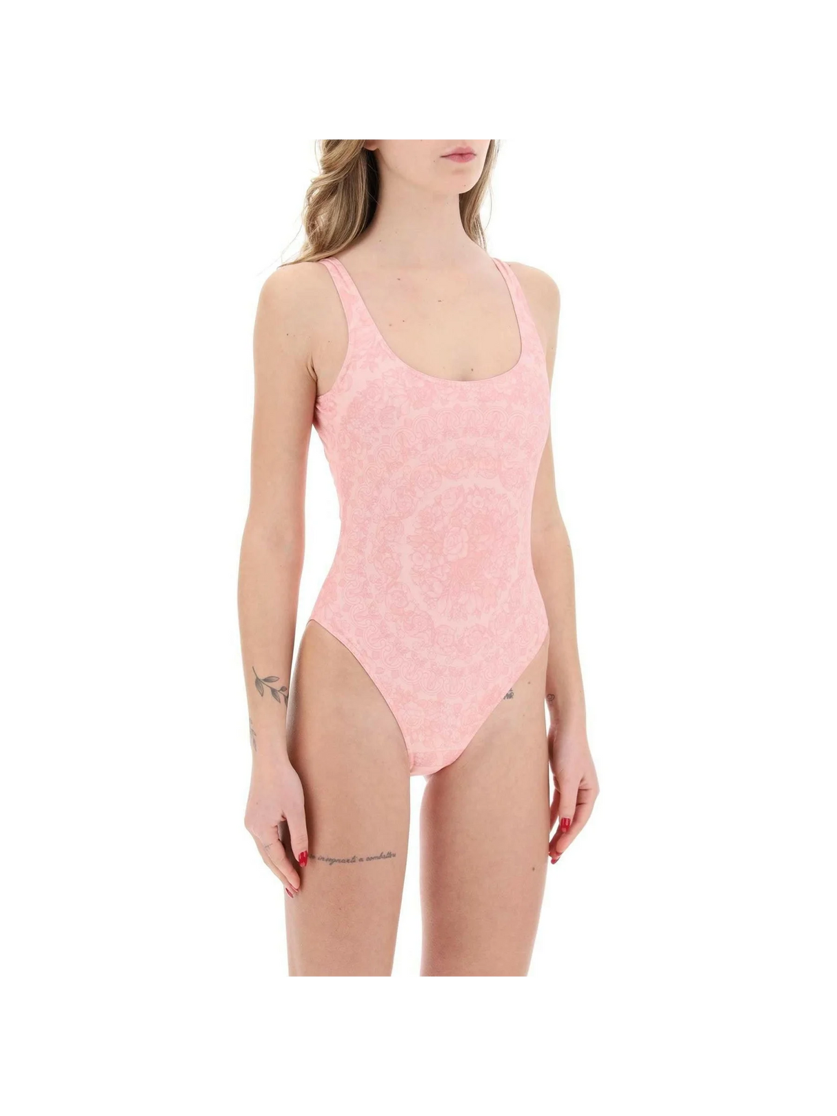 Pink Barocco One-Piece Swimsuit VERSACE JOHN JULIA.