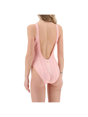 Pink Barocco One-Piece Swimsuit VERSACE JOHN JULIA.