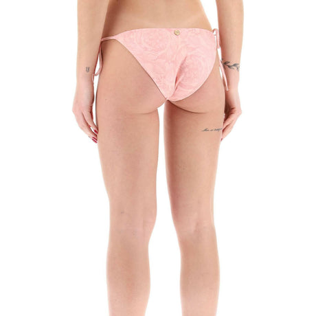 Pink Barocco Print Bikini Bottoms VERSACE JOHN JULIA.