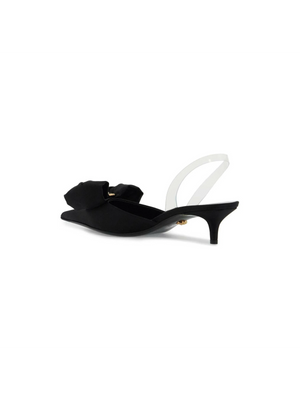 Satin Alia Bow Slingback Pumps.