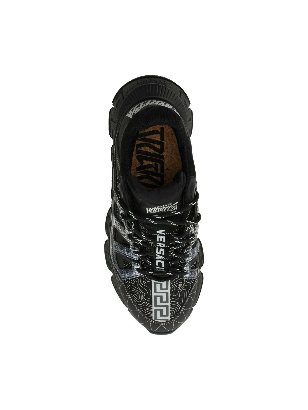 Black Silver Trigreca Sneakers With Greca Cushioning System VERSACE JOHN JULIA.