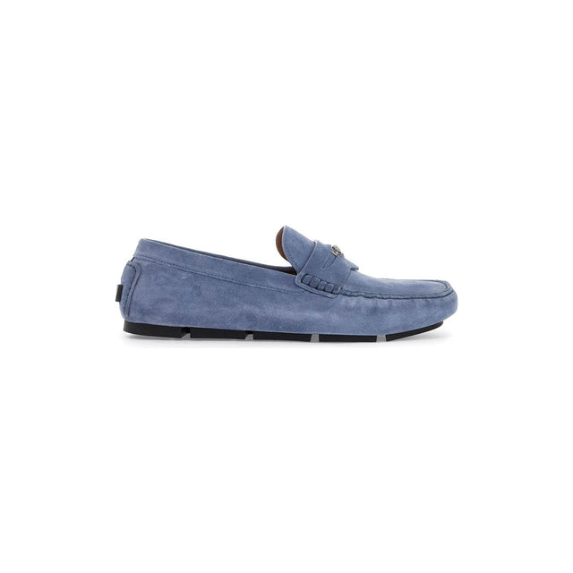 VERSACE-Suede Medusa Loafers -JOHN JULIA.