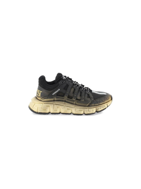 VERSACE-'Trigreca' Leather Sneakers-JOHN JULIA