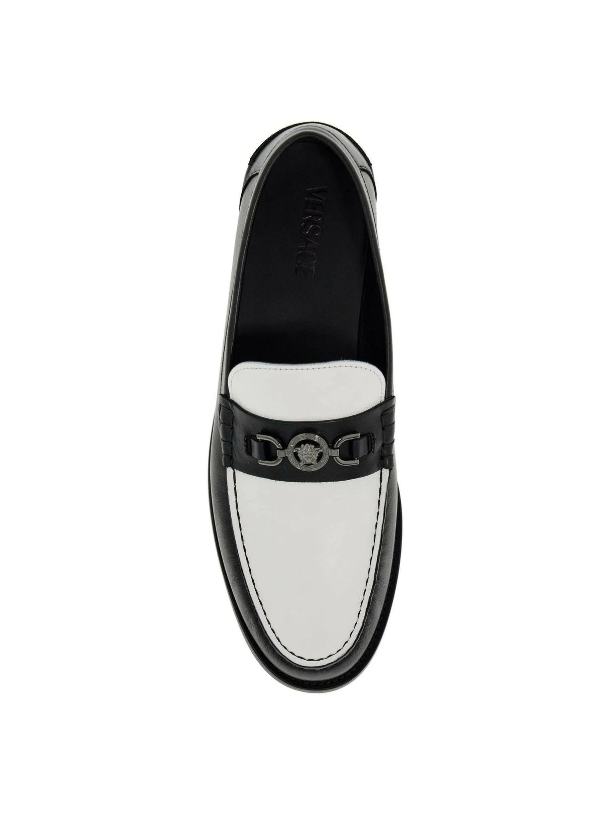 Mocasines de piel Medusa 95 negros para hombre de Versace JOHN JULIA