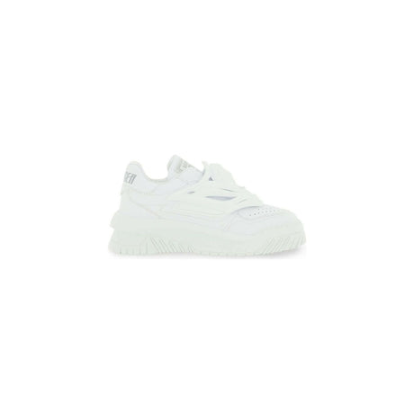 White Odissea Leather Sneakers VERSACE JOHN JULIA.