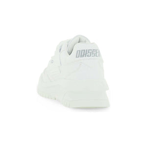 White Odissea Leather Sneakers VERSACE JOHN JULIA.