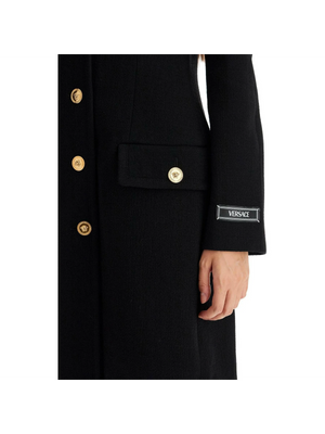 Raglan Wool Crêpe Coat-Versace-JOHN JULIA