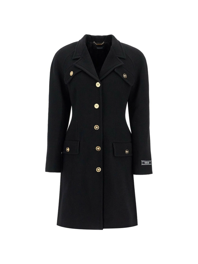 Raglan Wool Crêpe Coat-Versace-JOHN JULIA