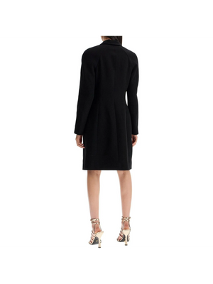 Raglan Wool Crêpe Coat-Versace-JOHN JULIA