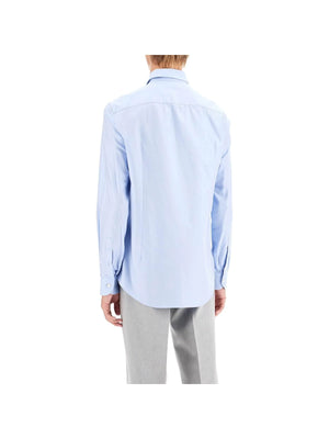 VINCENZO DI RUGGIERO-Slim Fit Twill Shirt For Men -JOHN JULIA.