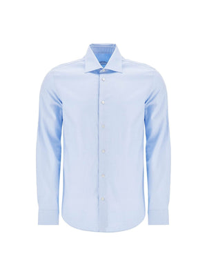 VINCENZO DI RUGGIERO-Slim Fit Twill Shirt For Men -JOHN JULIA.