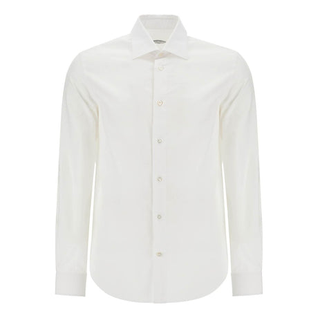 VINCENZO DI RUGGIERO-Slim Fit Twill Shirt For Men -JOHN JULIA.