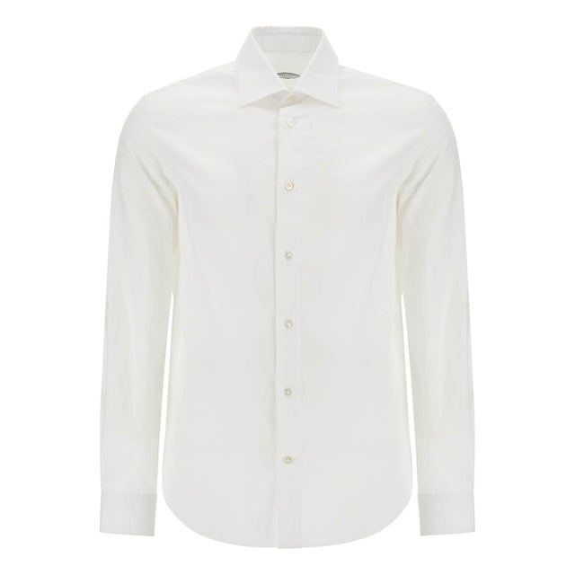 VINCENZO DI RUGGIERO-Slim Fit Twill Shirt For Men -JOHN JULIA.