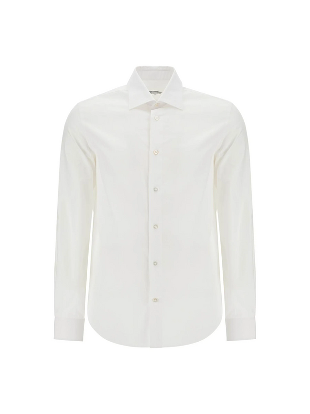 VINCENZO DI RUGGIERO-Slim Fit Twill Shirt For Men -JOHN JULIA.