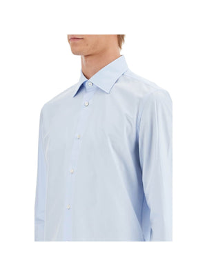 VINCENZO DI RUGGIERO-Slim Fit Twill Shirt For Men-JOHN JULIA