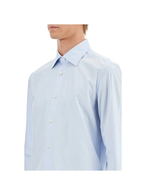 VINCENZO DI RUGGIERO-Slim Fit Twill Shirt For Men-JOHN JULIA