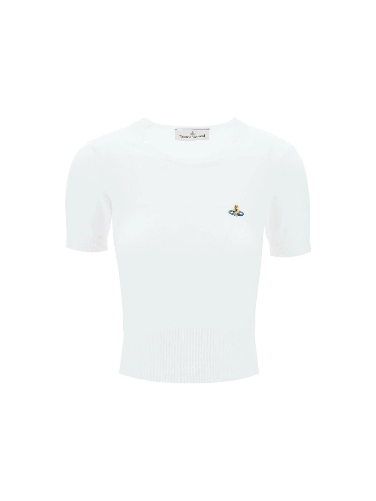 VIVIENNE WESTWOOD-Bea Short Sleeve Cotton Sweater-JOHN JULIA