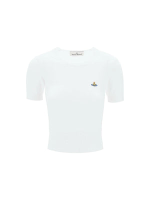 VIVIENNE WESTWOOD-Bea Short Sleeve Cotton Sweater-JOHN JULIA