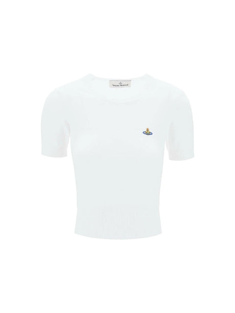 VIVIENNE WESTWOOD-Bea Short Sleeve Cotton Sweater-JOHN JULIA