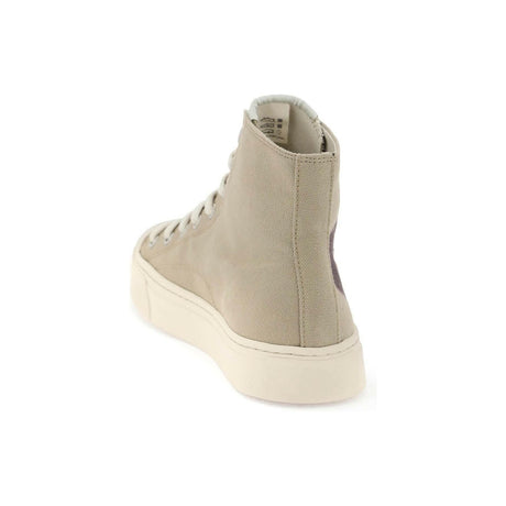 Beige Purple Orb Plimsoll High Top Sneakers VIVIENNE WESTWOOD JOHN JULIA.