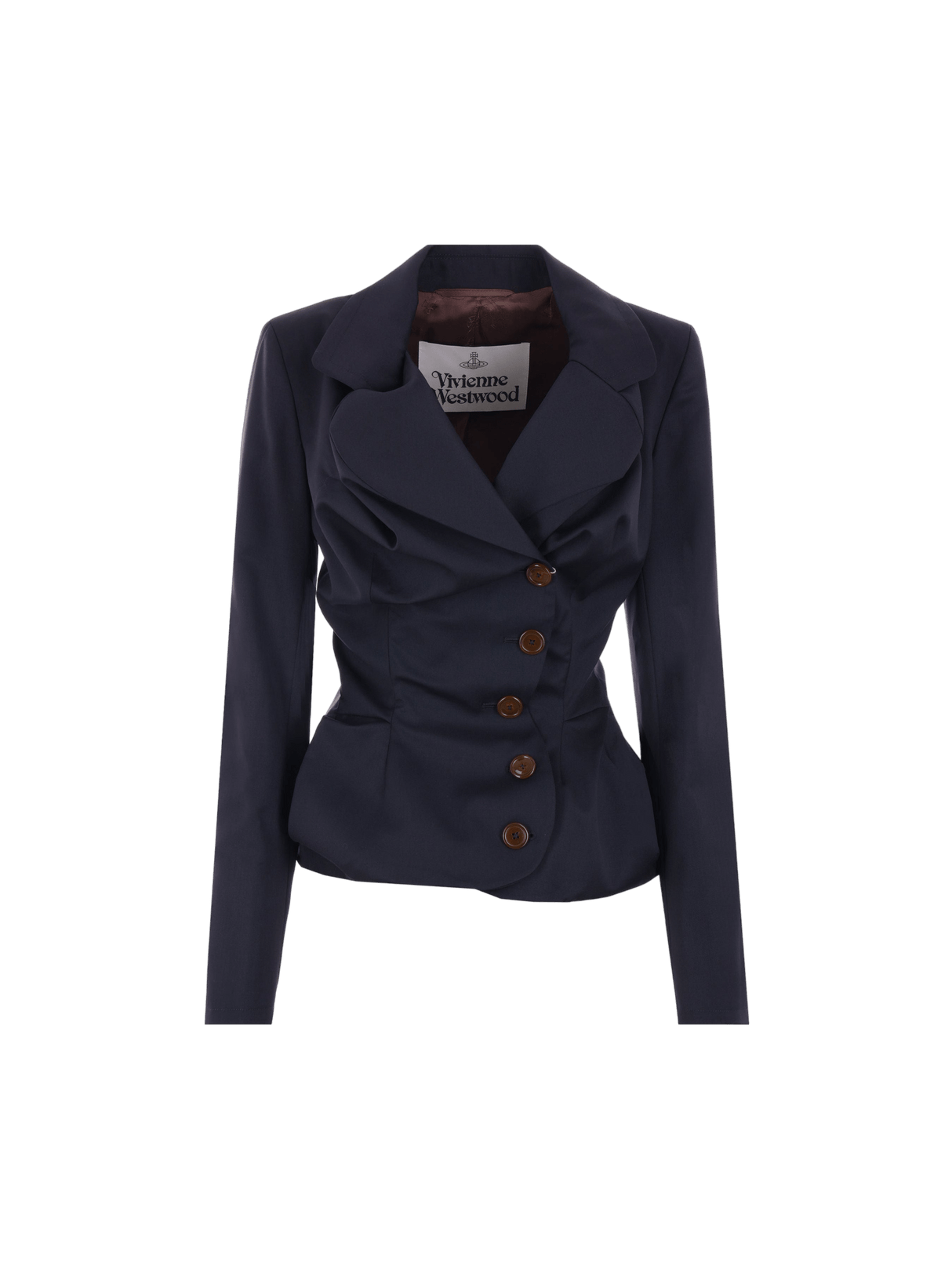 Drunken Double-breasted Wool Jacket-VIVIENNE WESTWOOD-JOHN JULIA