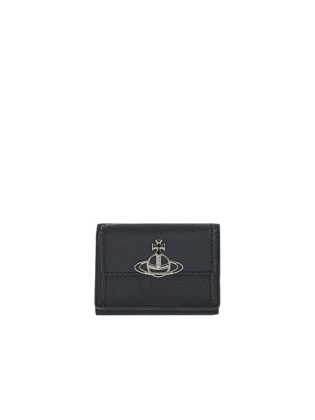 VIVIENNE WESTWOOD-Faux Leather Small Compact Wallet-JOHN JULIA