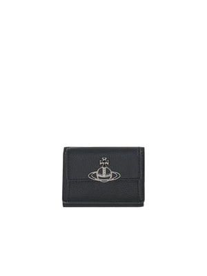 VIVIENNE WESTWOOD-Faux Leather Small Compact Wallet-JOHN JULIA