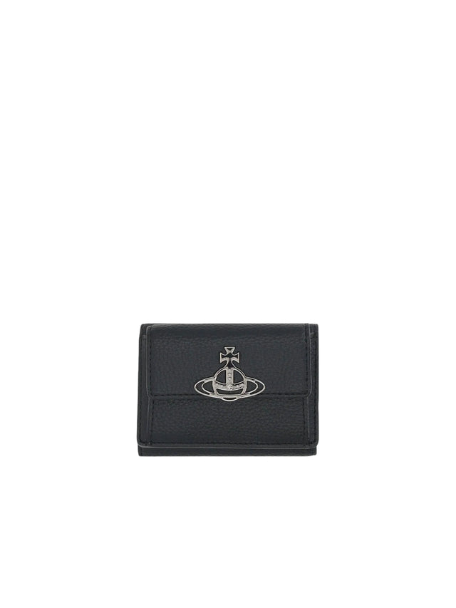 VIVIENNE WESTWOOD-Faux Leather Small Compact Wallet-JOHN JULIA