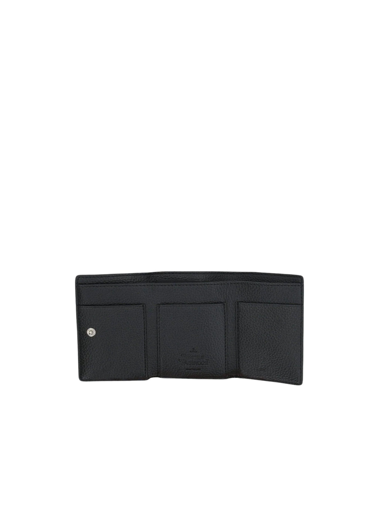 VIVIENNE WESTWOOD-Faux Leather Small Compact Wallet-JOHN JULIA