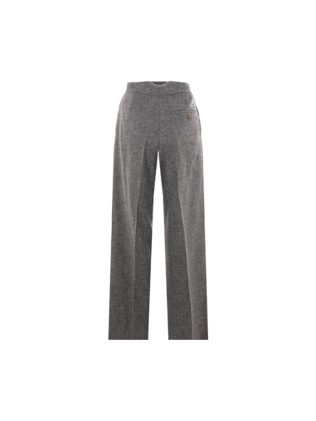 Lauren Mulesing-free Donegal Tweed Wide-leg Pants-VIVIENNE WESTWOOD-JOHN JULIA