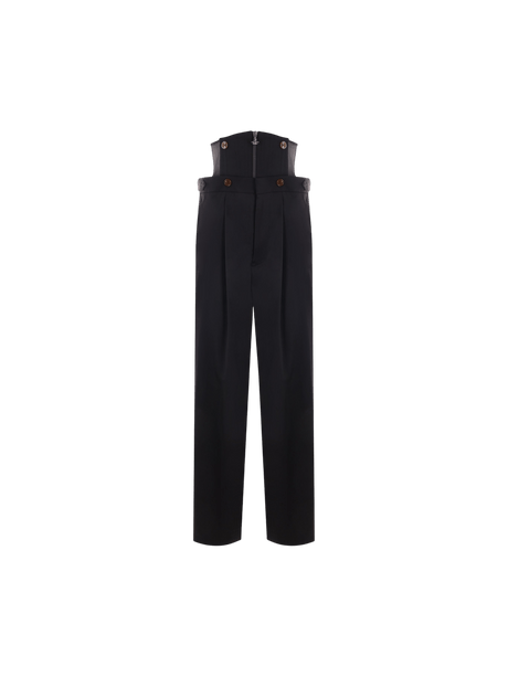 Long Macca Corset Wool Pants-VIVIENNE WESTWOOD-JOHN JULIA